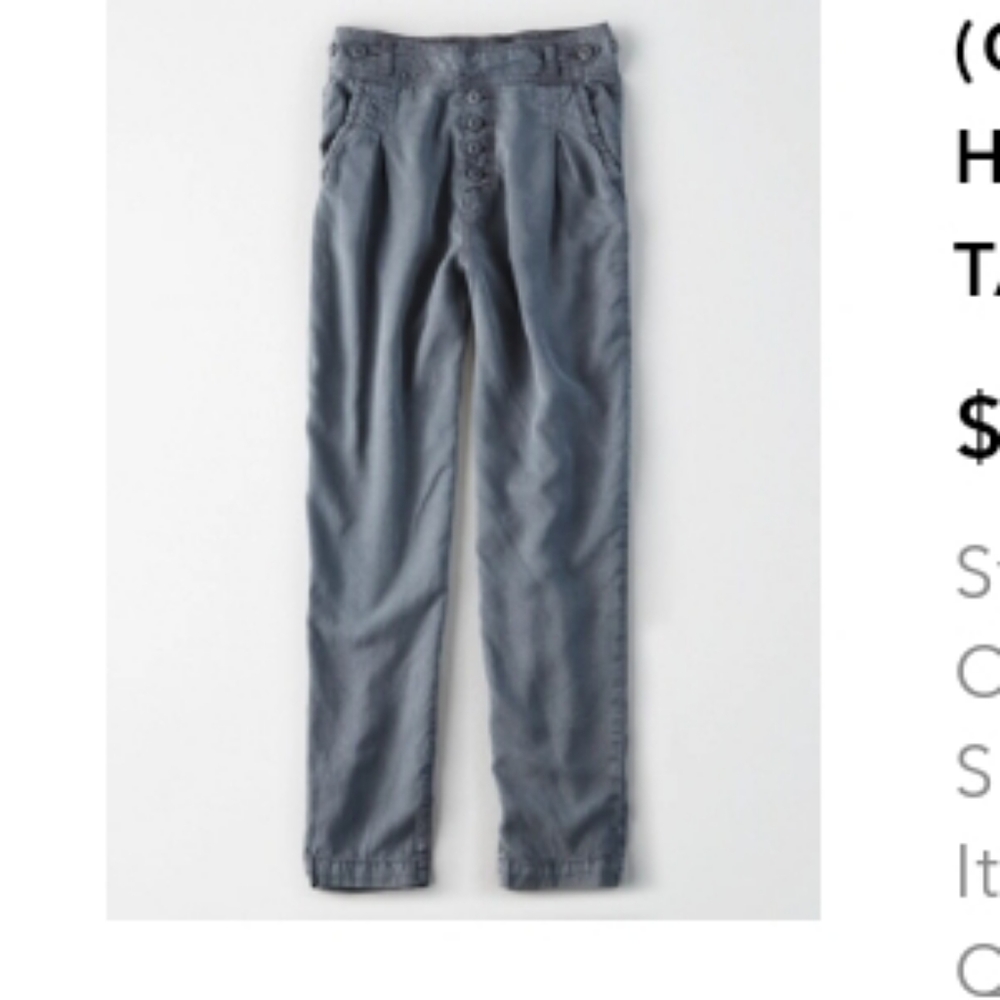  AE SUPER HIGH-WAISTED PLEATED TAPERED PANT